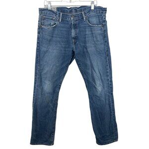 Polo Ralph Lauren Mens Jeans Sz 34 x 32 Blue Denim Bootcut Worn Distressed Comfy